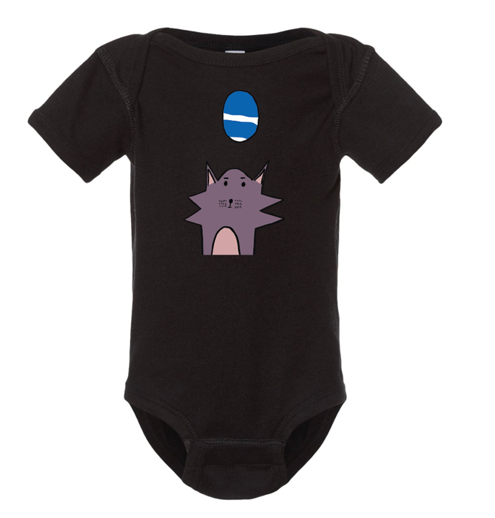 Wolf & Ball Short-Sleeve Baby Onesie