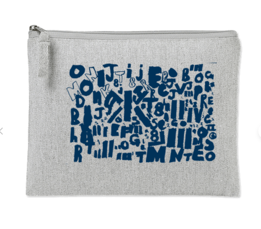 AWARE Recycled Cotton Zippered Pouch — Art by Robert Robles