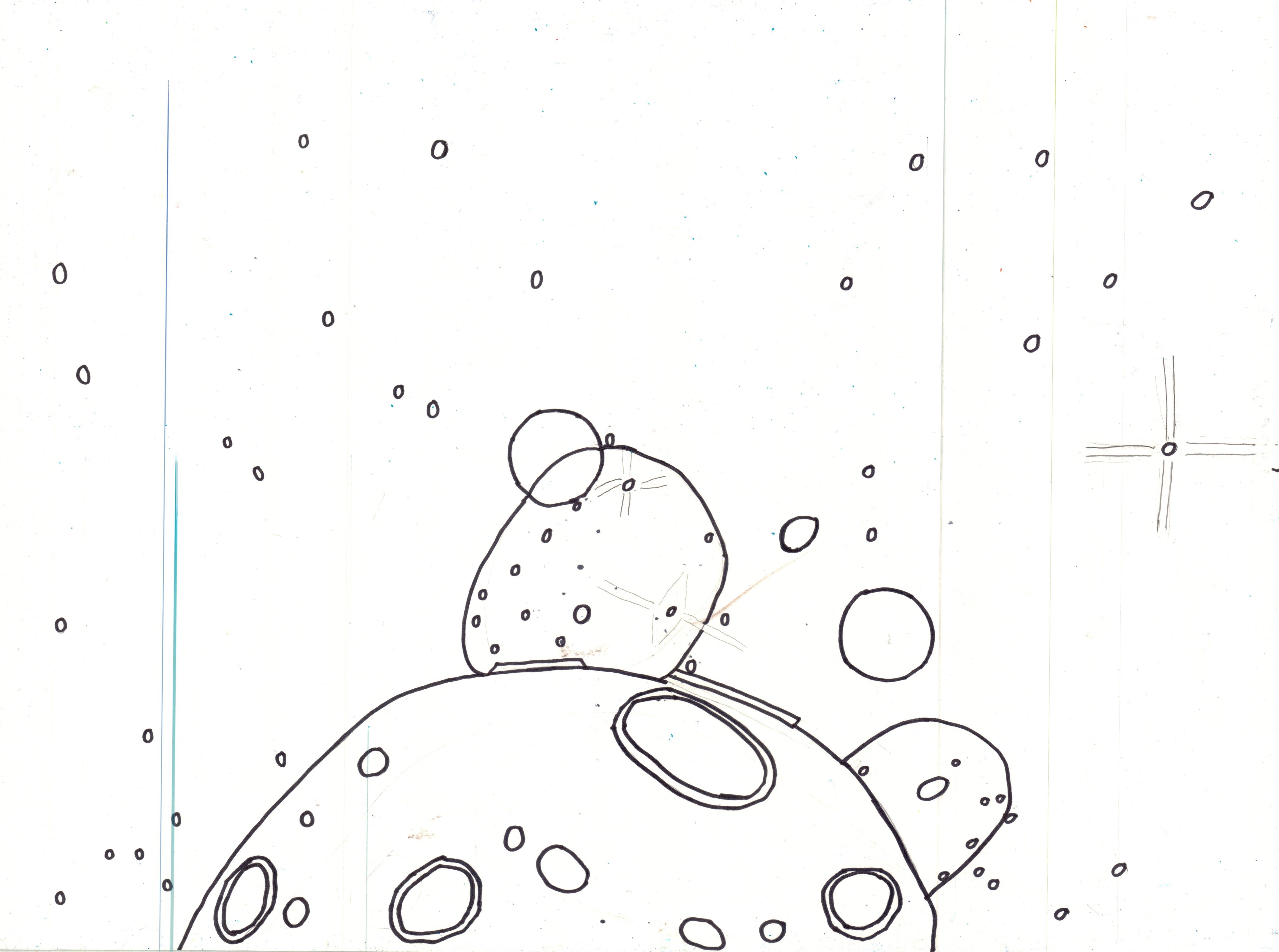 Rebecca Hurley - Space Sky With Planet and Satellite