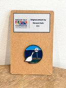 “No Swimming” Soft Enamel Pin — Original Art by Marquis Eady