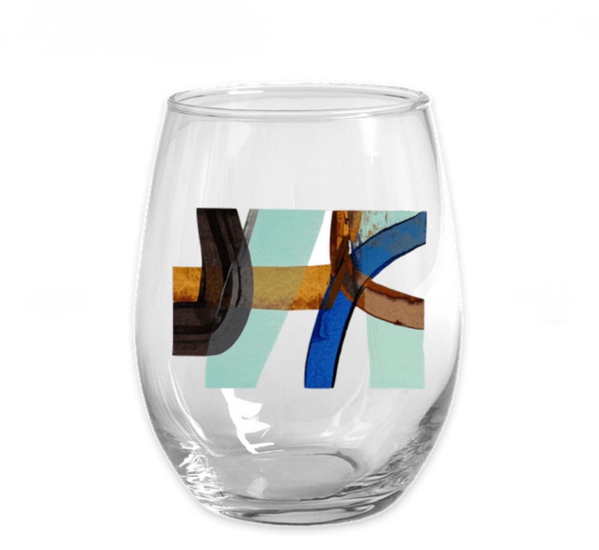 Stemless Wine Glass — Art by Jennifer Fiallo