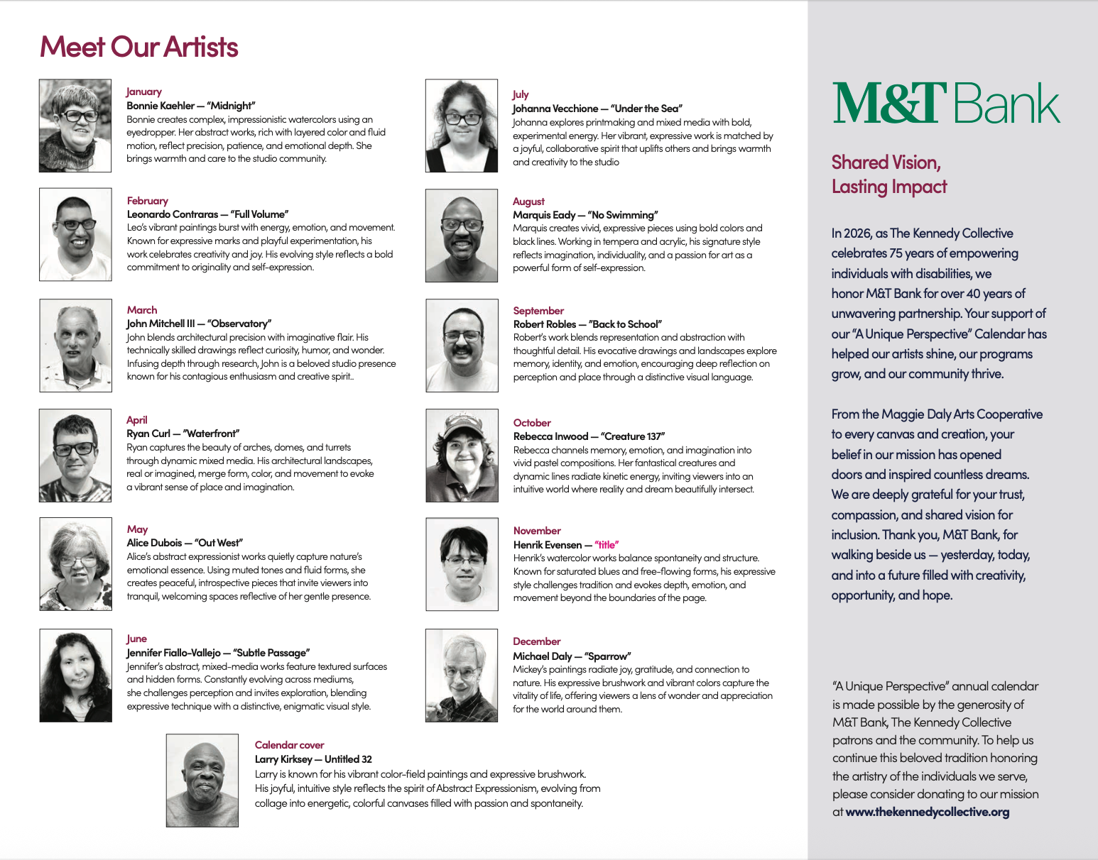 2026 Unique Perspective Calendar